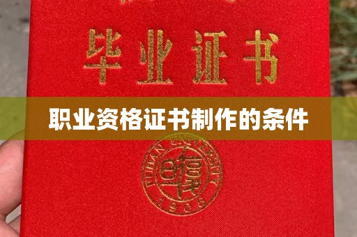 瑞安职业资格证书制作的条件